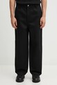 Carhartt WIP spodnie bawełniane Holden Pant gładkie czarny I035670.8901