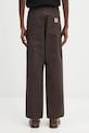 Odzież Carhartt WIP spodnie bawełniane Double Knee Pant I031501.4702 brązowy