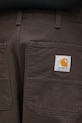 Carhartt WIP spodnie bawełniane Double Knee Pant brązowy I031501.4702