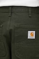 Βαμβακερό παντελόνι Carhartt WIP Double Knee Pant πράσινο I031501.4902