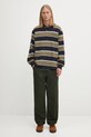 Carhartt WIP pantaloni in cotone Double Knee Pant I031501.4902 verde