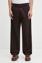 Carhartt WIP spodnie bawełniane Brady Pant gładkie brązowy I035655.4706