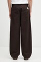 Odzież Carhartt WIP spodnie bawełniane Brady Pant I035655.4706 brązowy