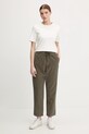 United Colors of Benetton spodnie sztruksowe 4H1KUF04Y zielony AW25