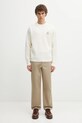 Maison Kitsuné spodnie bawełniane Relaxed PM01119WW9028 beżowy