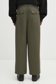 Clothing Maison Kitsuné cotton trousers Relaxed Pleated PM01125WW9043 green