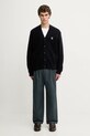 Хлопковые брюки Maison Kitsuné Relaxed Pleated PM01125WW9043 серый