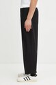 Maison Kitsuné spodnie bawełniane Cropped Pleated PM01123WT3019 czarny AW25