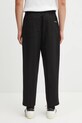 Odzież Maison Kitsuné spodnie bawełniane Cropped Pleated PM01123WT3019 czarny
