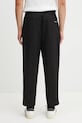 Clothing Maison Kitsuné cotton trousers Cropped Pleated PM01123WT3019 black