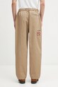 Odzież Human Made spodnie bawełniane WOVEN PANTS HM30PT012 beżowy