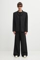 032C spodnie z dodatkiem wełny Wide Leg Suit F25.MRW.0903.000 czarny