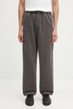 AAPE spodnie bawełniane Now gładkie szary AAPPTMC629XXP