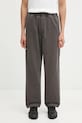 AAPE spodnie bawełniane Now gładkie szary AAPPTMC629XXP