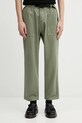 Gramicci spodnie bawełniane LOOSE TAPERED RIDGE PANT bawełna zielony G114.OGT.