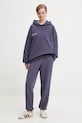 Pangaia pantaloni de trening din bumbac violet 10000295.