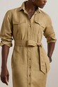 Λινό φόρεμα Lauren Ralph Lauren μπεζ 200P02410