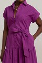 Lauren Ralph Lauren sukienka bawełniana fioletowy 200970821