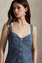 Bombažna obleka Polo Ralph Lauren modra 211972068