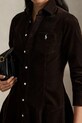 Хлопковое платье Polo Ralph Lauren коричневый 211972069