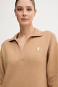 Vlnená sukňa Polo Ralph Lauren béžová 211A91143