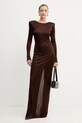 Šaty Elisabetta Franchi ABR1056E2 hnědá AW25