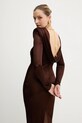 Šaty Elisabetta Franchi hnědá ABR1056E2