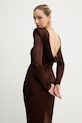 Elisabetta Franchi sukienka brązowy ABR1056E2