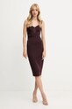 Šaty Elisabetta Franchi AB81056E2 burgundské AW25