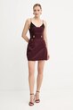 Elisabetta Franchi rochie din lână AB82856E2 burgundia AW25