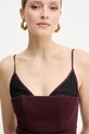 Elisabetta Franchi rochie din lână burgundia AB82856E2