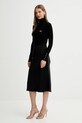 Elisabetta Franchi sukienka z dodatkiem jedwabiu AM06B56E2 czarny AW25