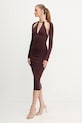 Elisabetta Franchi sukienka AM11S56E2 bordowy AW25