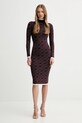 Elisabetta Franchi sukienka AM18T56E2 bordowy AW25