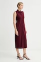 Платье Calvin Klein LV044C224G бордо AW25