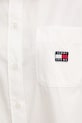 Bombažna obleka Tommy Jeans DW0DW21122 bela