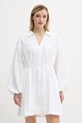 Samsoe Samsoe sukienka bawełniana SAMANAROLA casual biały F25200060
