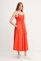 Oblečenie Bavlnené šaty Tommy Hilfiger WW0WW45800 oranžová