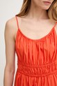 Βαμβακερό φόρεμα Tommy Hilfiger WW0WW45800 πορτοκαλί