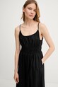 Βαμβακερό φόρεμα Tommy Hilfiger μαύρο WW0WW45800