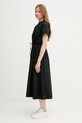 Βαμβακερό φόρεμα Tommy Hilfiger WW0WW45835 μαύρο AW25