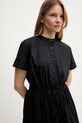 Βαμβακερό φόρεμα Tommy Hilfiger μαύρο WW0WW45835