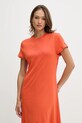 Bavlněné šaty Tommy Hilfiger oranžová WW0WW46710