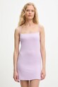 Haljina Juicy Couture HAYLEY MINI DRESS natpis ljubičasta JCWED225304