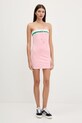 Juicy Couture bársony ruha VELOUR STRIPE TUBE DRESS JCWED225353 rózsaszín AW25
