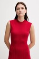 Tommy Hilfiger sukienka z domieszką jedwabiu czerwony WW0WW45653