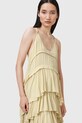 AllSaints sukienka CAVARLY W206DC żółty AW25