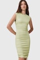 AllSaints rochie din bumbac SONNY mini verde W238DC