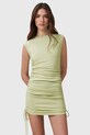 AllSaints rochie din bumbac SONNY W238DC verde AW25