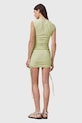 AllSaints rochie din bumbac SONNY W238DC verde